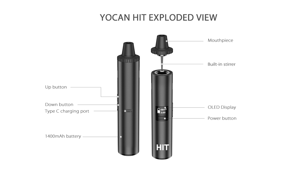 Yocan-Kit de vaporizador de hi - Vaping Area reseña y precio