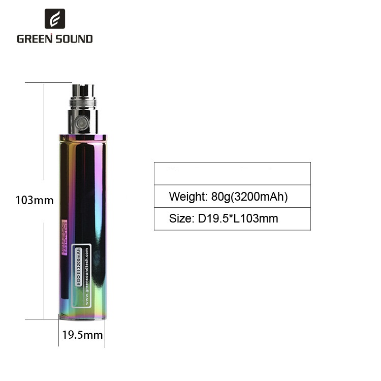 Batería GS Ego 3 III de 3200mA - Vaping Area reseña y precio