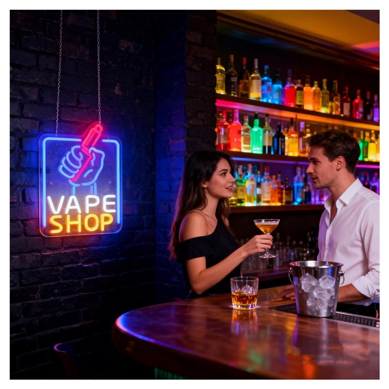 Letrero de neón LED regulable  - Vaping Store reseña y precio
